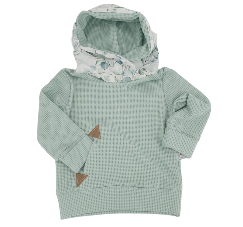 Atelier MiaMia - Hoodie baby child from 44-122 short or long sleeve mint eucalyptus