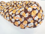 Atelier MiaMia nursing pillow or side sleeper pillow storage pillow forest animals brown 209