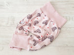 Atelier MiaMia Cool bloomers or baby set short and long waffle hearts apricot 30