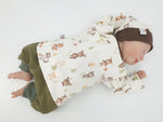 Hoodie Pullover Waldtiere Natur Baby Kind ab 44-122 kurz oder langarm  Designer Limitiert !! von Atelier MiaMia