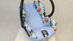 Babyschalen Bezug Safety one Hellblau, Drachen von Atelier MiaMia